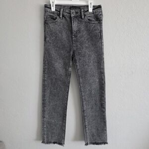 Kendall + Kylie Jeans The Icon High Rise Straight Leg Black Acid Wash Size 3/26